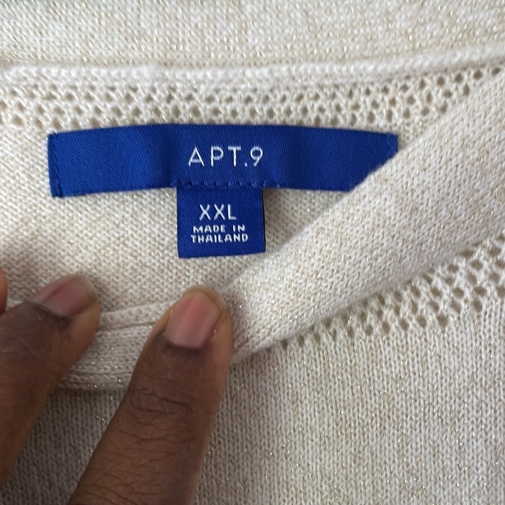 Apt 9 Color Block Sparkly Holiday Sweater Size Xx… - image 5